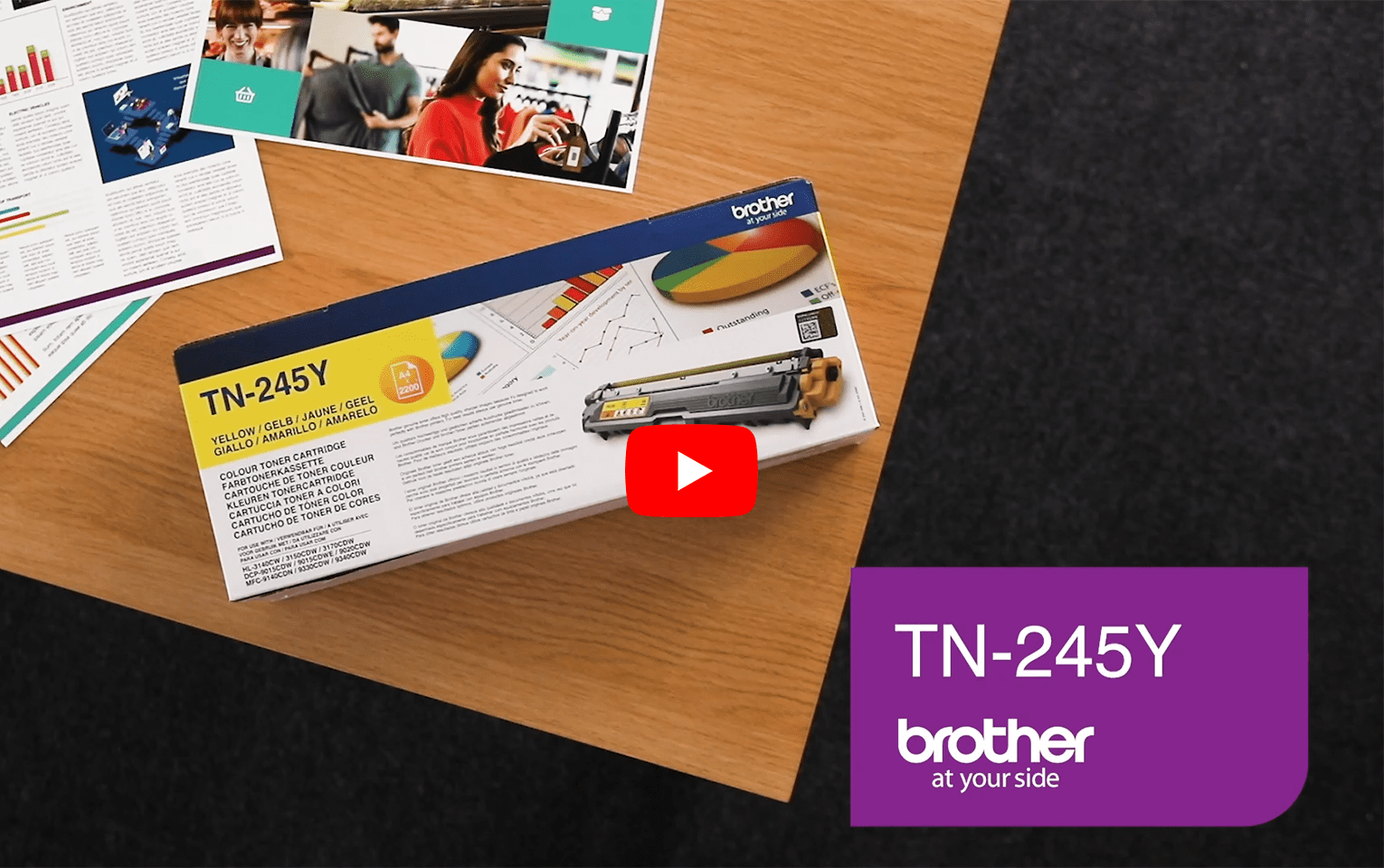 Genuine Brother TN-245Y Toner Cartridge – Yellow  5